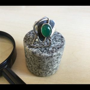 Paul Miller Mid Mod Chrysoprase w SS Ring